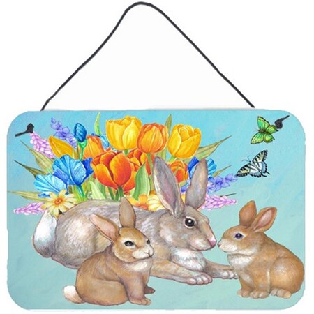 Carolines Treasures Bunny Family Easter Rabbit Wall and Door Hanging Prints PJC1065DS812